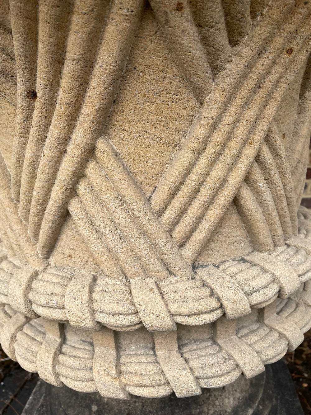 large basket weave stone planter 3 | Large Basket Weave Planter